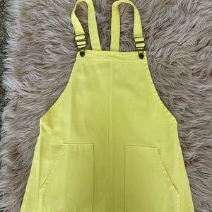 Bright Yellow Overall Dress | Boutique